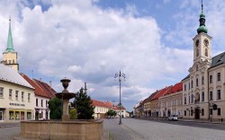 Rokycany 1996 Der Hauptplatz von Rokycany